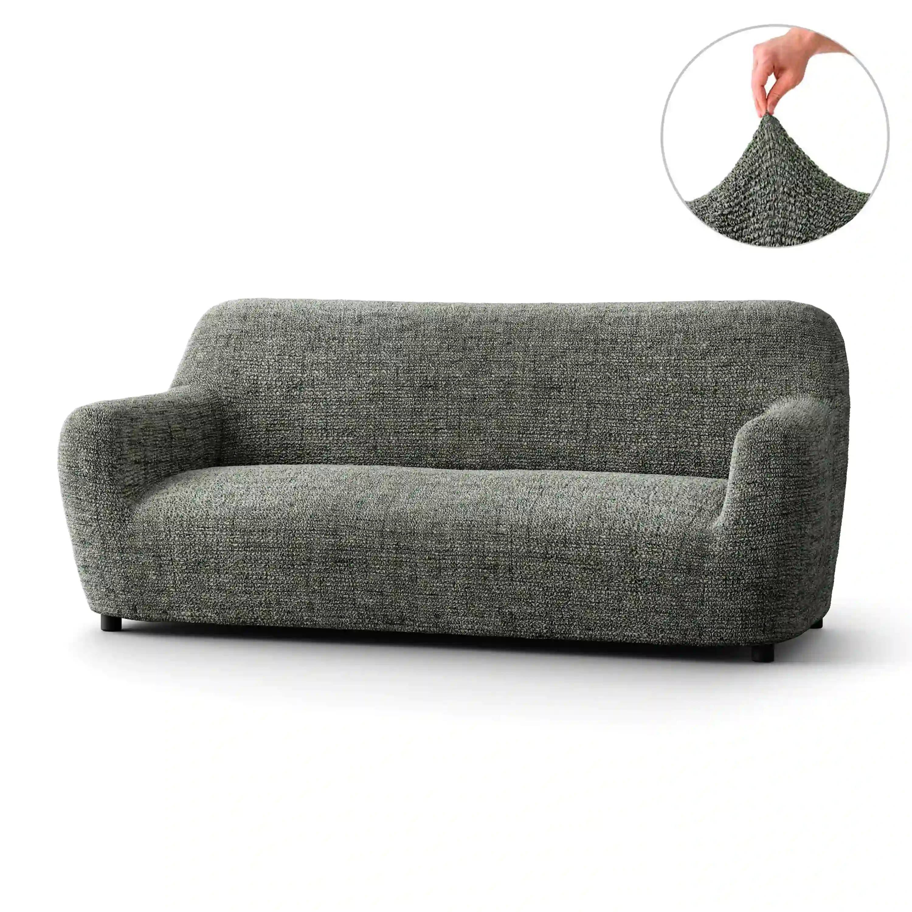 3 Seater Sofa Cover - Vittoria Green, Microfibra Printed